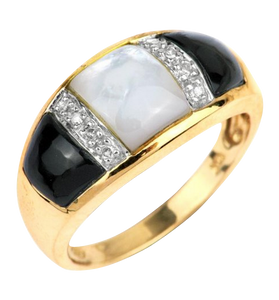 10K Yellow Gold Mother of Pearl