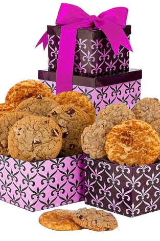 Double Delight Tower with One Dozen Cookies