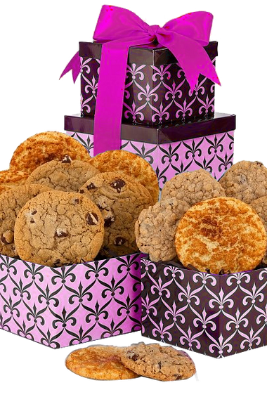 Double Delight Tower with One Dozen Cookies