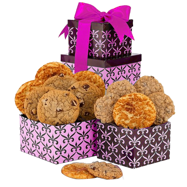 Double Delight Tower with One Dozen Cookies